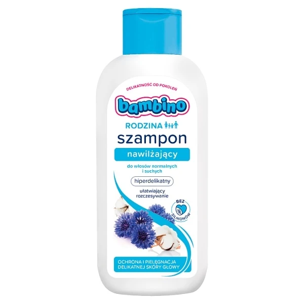 Bambino Rodzina, szampon nawilżający, włosy normalne i suche, 400ml