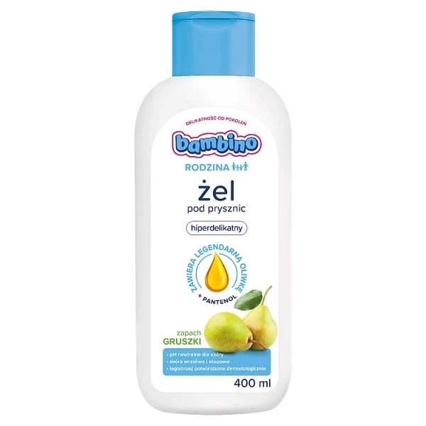 Bambino Rodzina, żel pod prysznic, powyżej 3 roku życia, gruszka, 400ml
