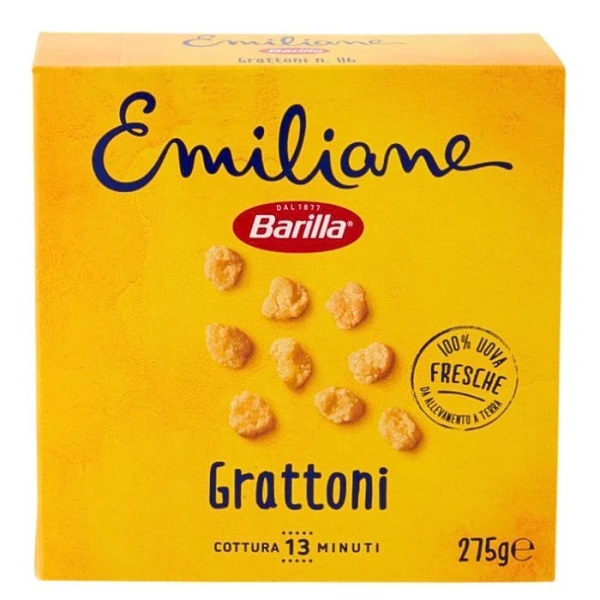 Barilla Emiliane, włoski makaron jajeczny, Grattoni, 275g
