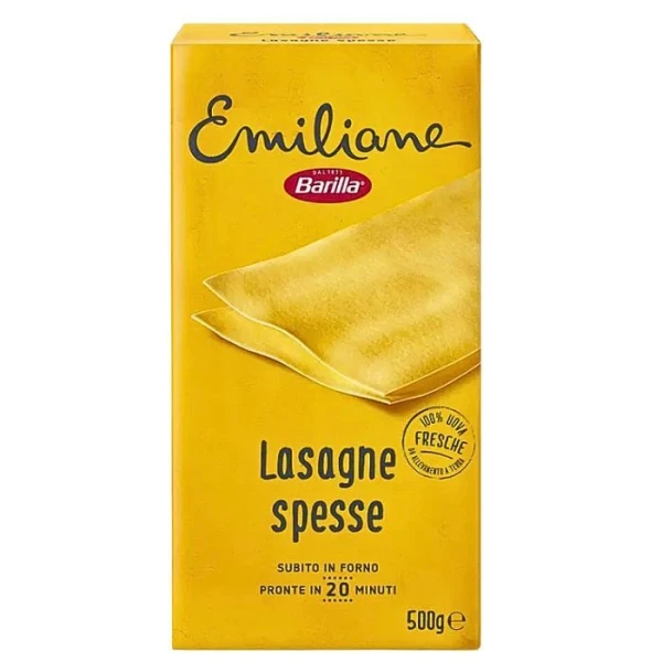 Barilla Emiliane, włoski makaron jajeczny, Lasagne spesse, 500g
