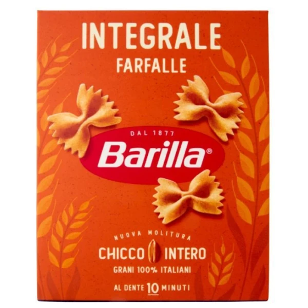 Barilla Integrale, włoski makaron pełnoziarnisty, Farfalle, 500g