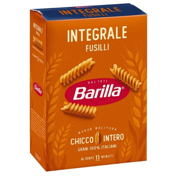 Barilla Integrale, włoski makaron pełnoziarnisty, Fusili, 500g