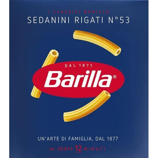 Barilla, włoski makaron, Sedanini Rigati N°53, 500g
