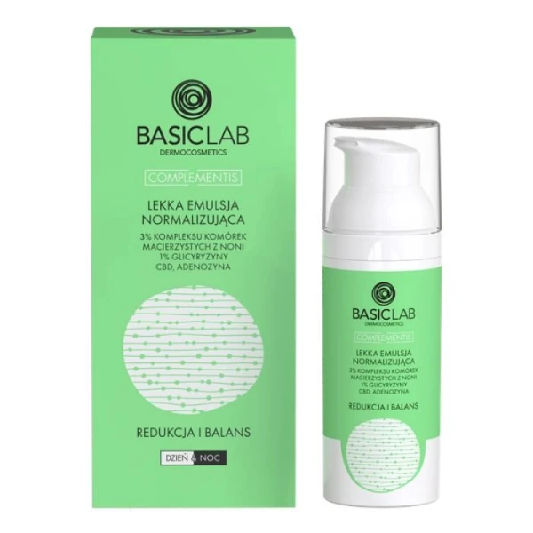 BasicLab Complementis, Redukcja i Balans, lekka emulsja normalizująca do twarzy, 50ml
