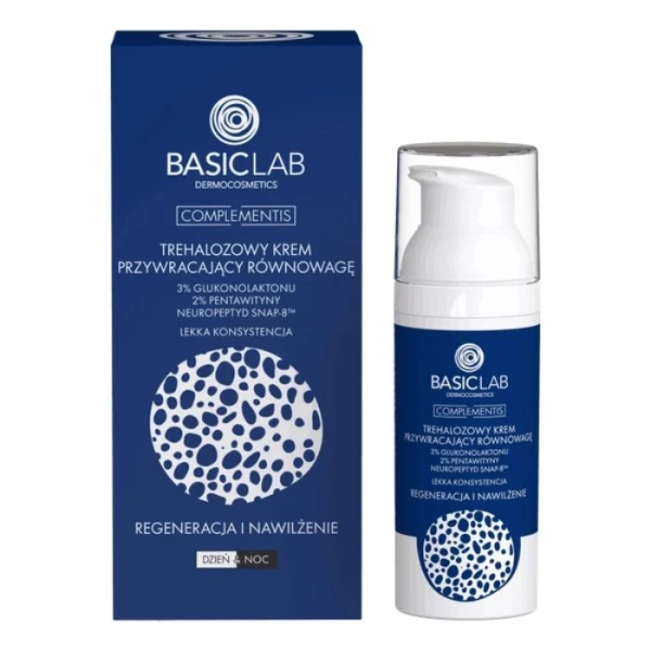 BasicLab Complementis, Regeneracja i Nawilżenie, trehalozowy krem przywracający równowagę, 50ml