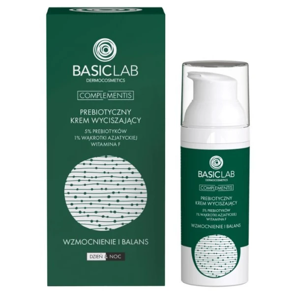 BasicLab Complementis, Wzmocnienie i Balans, prebiotyczny krem wyciszający z 5% prebiotyków, 50ml