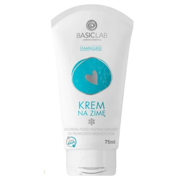 BasicLab Famillias, Ochrona przed wiatrem i mrozem, krem lipidowy do twarzy na zimę, 75ml