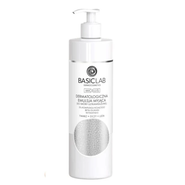 BasicLab Micellis, dermatologiczna emulsja myjąca do skóry ultrawrażliwej, 300ml