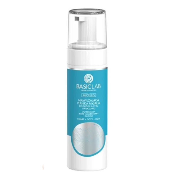 BasicLab Micellis, nawilżająca pianka myjąca do skóry suchej i wrażliwej, 150ml
