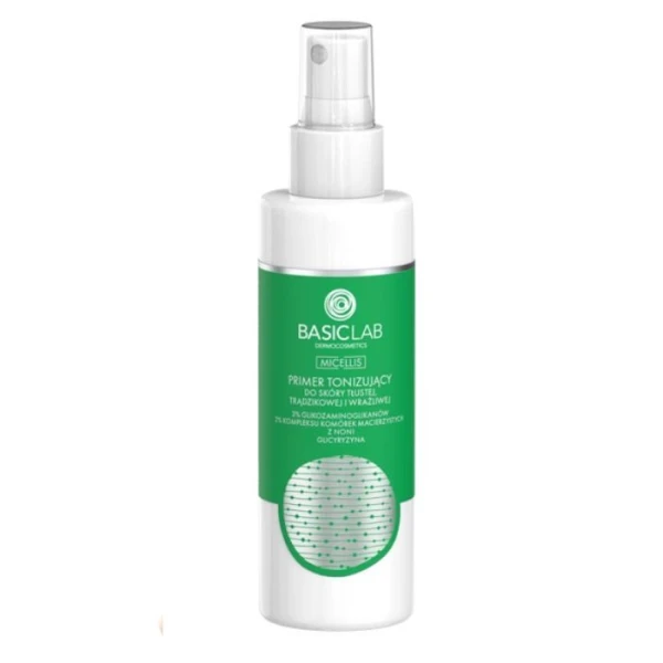 BasicLab Micellis, primer tonizujący do skóry tłustej, trądzikowej i wrażliwej, 150ml