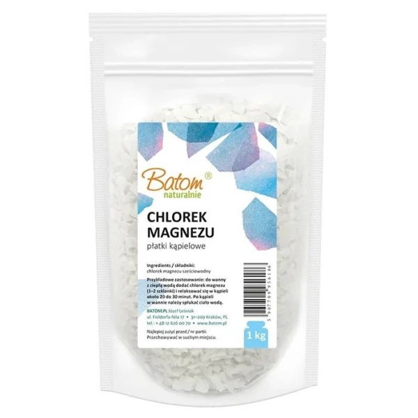 Batom, chlorek magnezu, płatki kąpielowe, 1000g