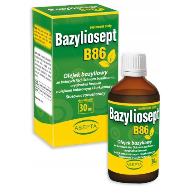 Bazyliosept B86, olejek bazyliowy, krople, 30ml