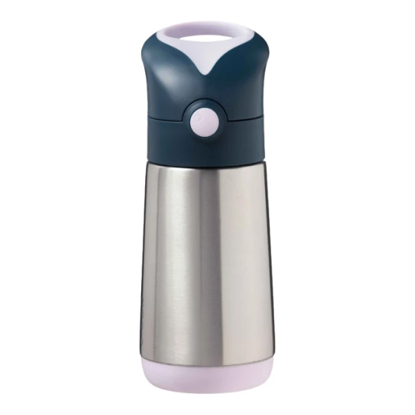 B.Box, bidon termiczny, Indigo Rose, granatowo-różowy, po 12 miesiącu, 350ml