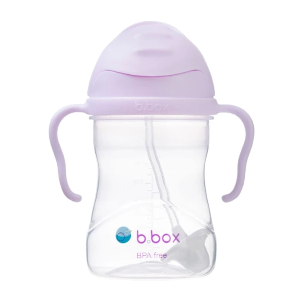 B.Box, bidon niekapek ze słomką i obciążeniem, Gelato Boysenberry, po 6 miesiącu, 240ml