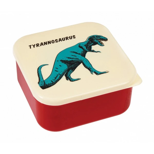 Bento, Rex London, pojemniki na przekąski, Dinozaury, 3 sztuki