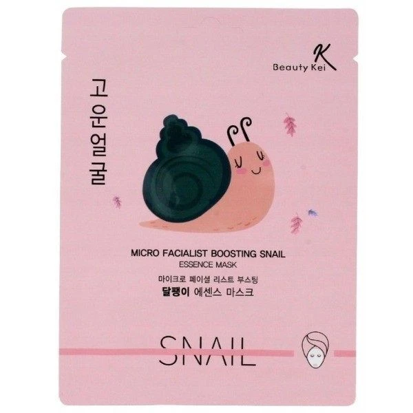 Beauty Kei, łagodząca maseczka z dodatkiem śluzu ślimaka, w płachcie, 1 sztuka