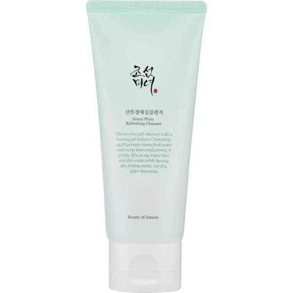 Beauty Of Joseon, Green Plum Refreshing Cleanser, oczyszczający żel do mycia twarzy, z wodą śliwkową i fasolą mung, 100ml