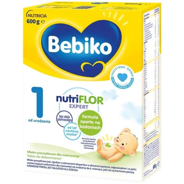 Bebiko 1 NutriFlor Expert, mleko początkowe, dla niemowląt od urodzenia, 600g