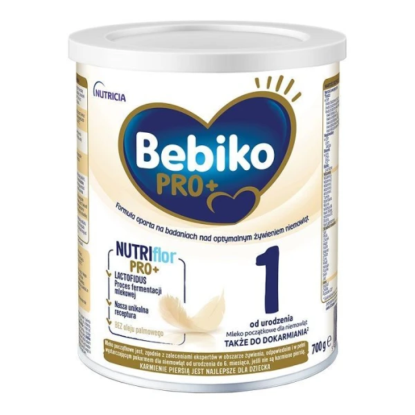 Bebiko 1 NutriFlor Pro+, mleko początkowe, dla niemowląt od urodzenia, 700g