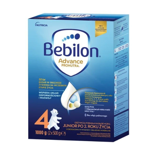 Bebilon 4 z Pronutra Advance, formuła na bazie mleka, po 2 roku życia, 1000g image