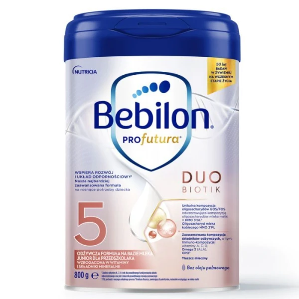 Bebilon Profutura DuoBiotik 5, formuła na bazie mleka, po 2,5 roku życia, 800g