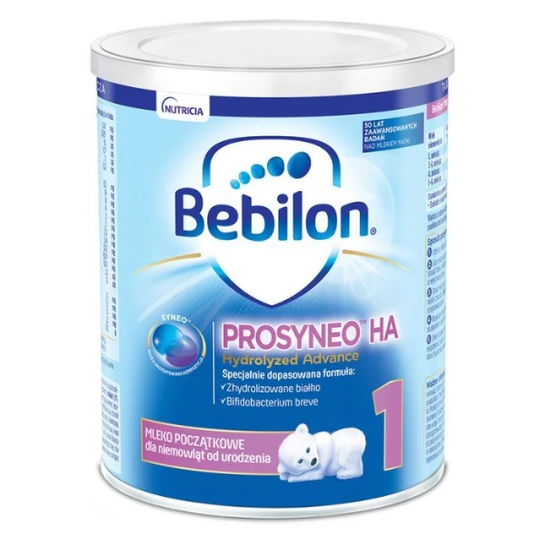 Bebilon Prosyneo HA 1, Hydrolyzed Advance, mleko początkowe, dla niemowląt od urodzenia, 400g