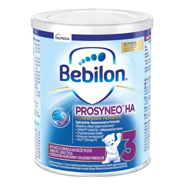 Bebilon Prosyneo HA 3, Hydrolyzed Advance, formuła na bazie mleka, po 1 roku życia, 400g