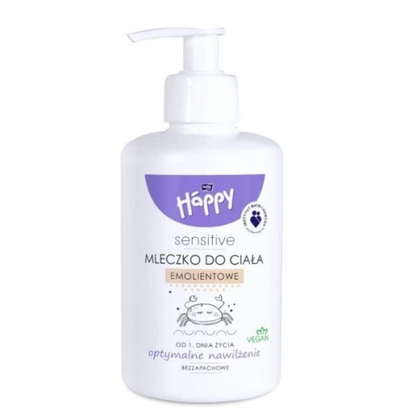 Bella Baby Happy Sensitive, mleczko emolientowe do ciała, od 1 dnia życia, 300ml