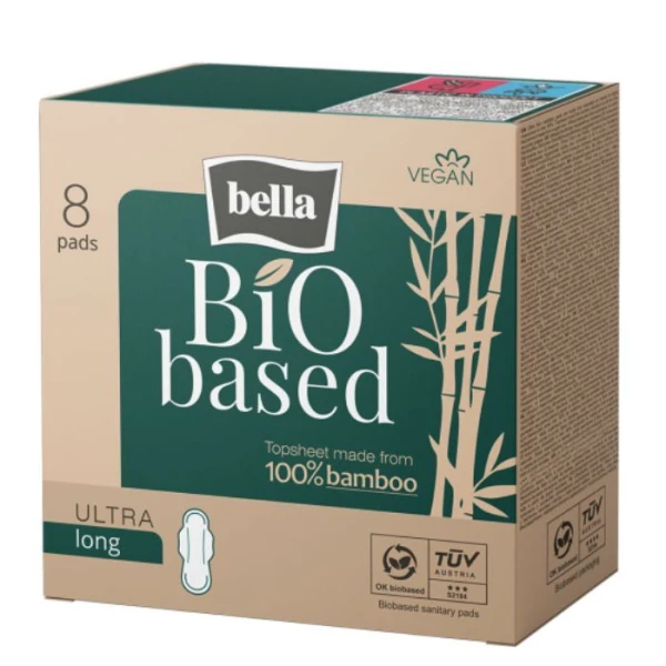 [DATA - 2026-11-03] Bella, Bio Based, ultra long, podpaski ze skrzydełkami, ekologiczne, 8 sztuk