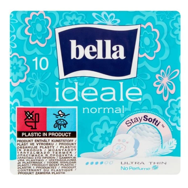 Bella Ideale, podpaski higieniczne StaySofti ze skrzydełkami, ultracienkie, Normal, 10 sztuk