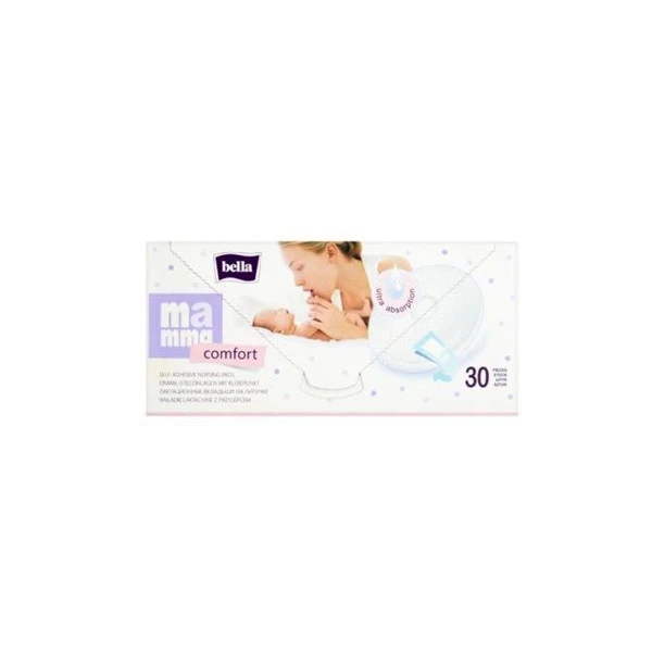 Bella Mamma Comfort, wkładki laktacyjne z przylepcem, 30 sztuk
