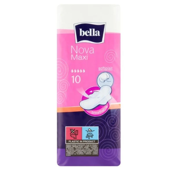 Bella, Nova Maxi, podpaski ze skrzydełkami, 10 sztuk