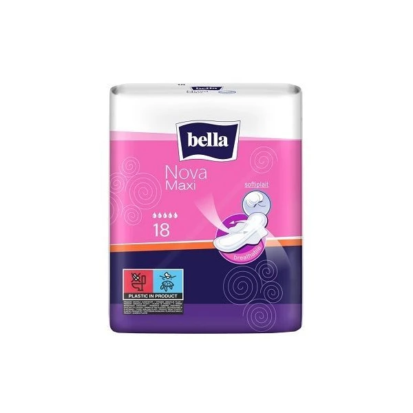 Bella, Nova Maxi, podpaski ze skrzydełkami, 18 sztuk