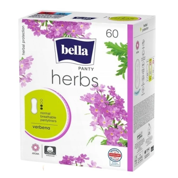 Bella, Panty Herbs, normal, wkładki higieniczne, verbena, 60 sztuk