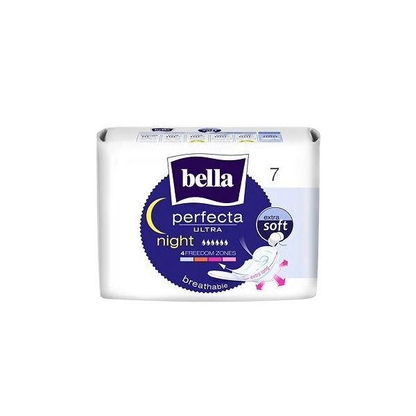 Bella Perfecta Ultra Night Extra Soft, podpaski ze skrzydełkami, 7 sztuk
