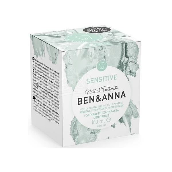 Ben&Anna, pasta do zębów wrażliwych, bez fluoru, z rokitnikiem, rumiankiem i aloesem, 100ml