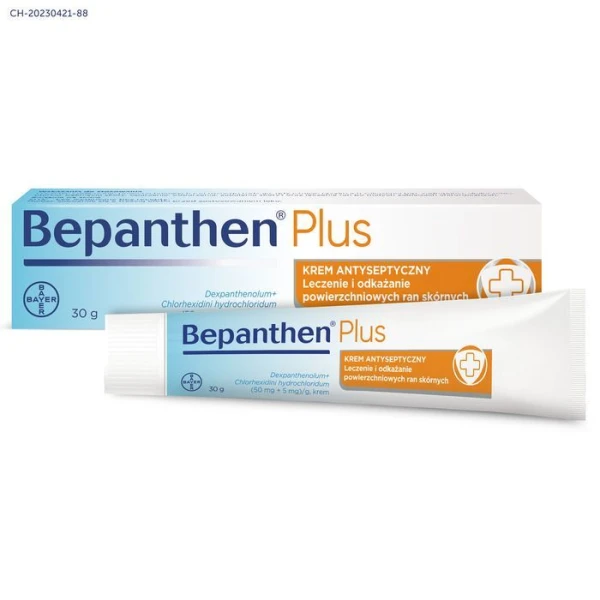 Bepanthen Plus (50mg+5mg)/g, krem antyseptyczny, 30g
