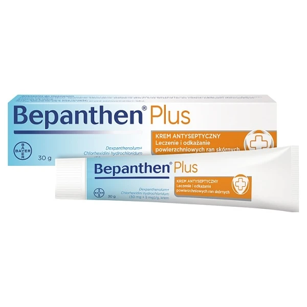 Bepanthen Plus (50mg+5mg)/g, krem antyseptyczny, 30g