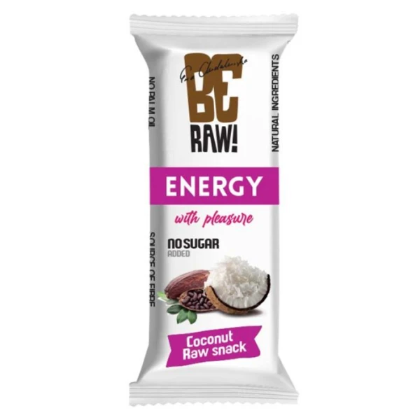 BeRAW! Energy, baton energetyczny, surowe kakao i kokos, 40g
