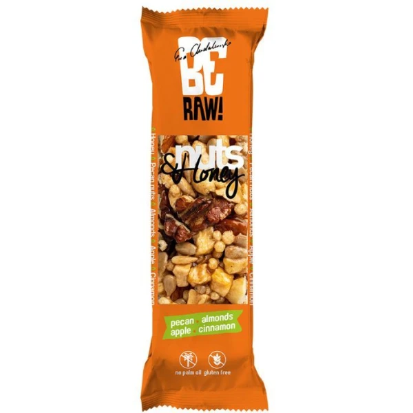 BeRAW! Nuts & Honey, baton orzechowy, orzechy pekan i miód, 30g