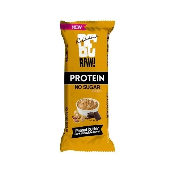 BeRAW! Protein, baton proteinowy, masło orzechowe, bez dodatku cukru, 40g