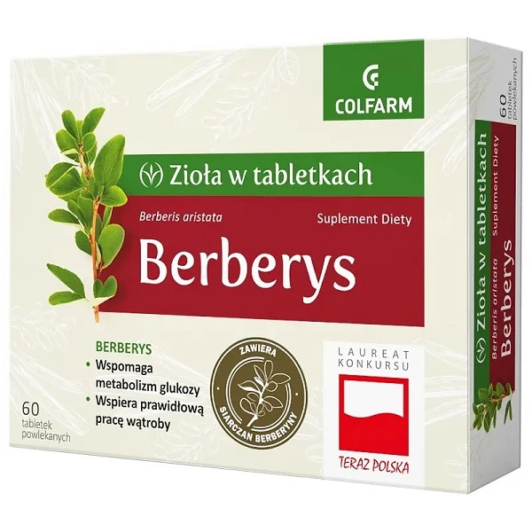 Zioła w tabletkach, Berberys, 60 tabletek