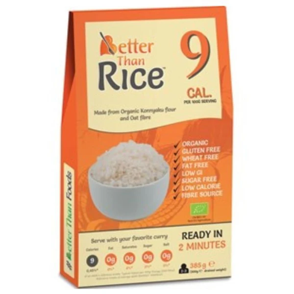 Better Than Rice, makaron konjac w kształcie ryżu, bezglutenowy, 385g