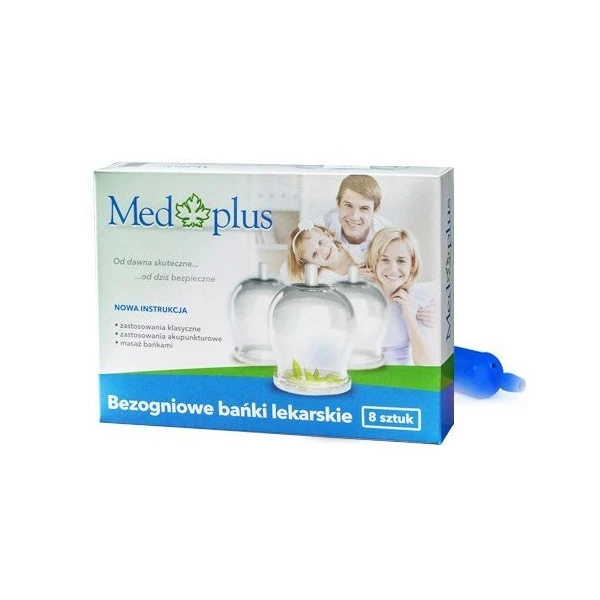 Bezogniowe bańki lekarskie, Med Plus, 8 sztuk