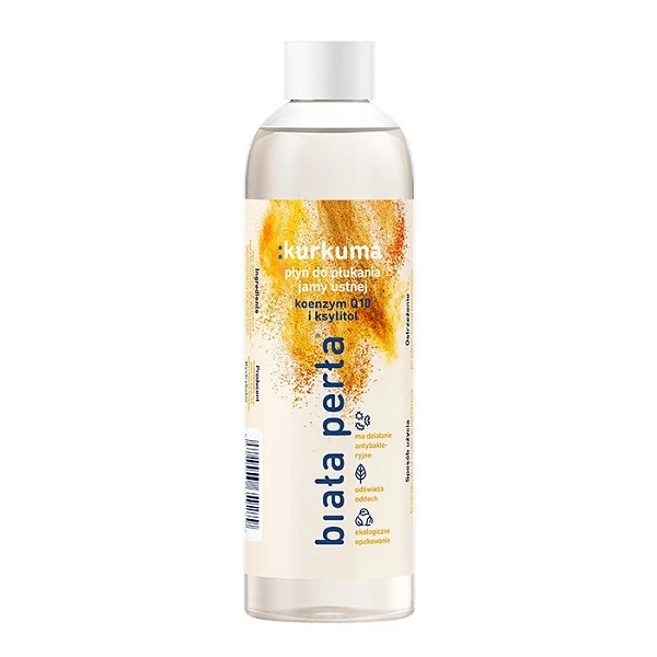 Biała Perła Kurkuma, płyn do płukania jamy ustnej, profilaktyka zapalenia dziąseł, 250ml