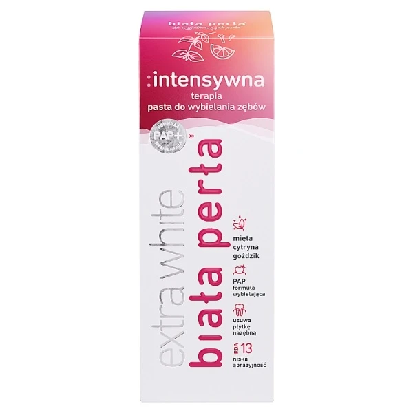 Biała Perła Extra White, wybielająca pasta do zębów, intensywna terapia, 75ml
