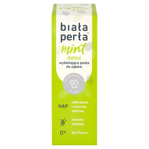 Biała Perła Natural & White, pasta do zębów bez fluoru, Mint, 75ml