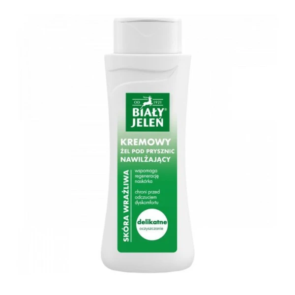 Biały Jeleń, kremowy nawilżający żel pod prysznic, 300ml
