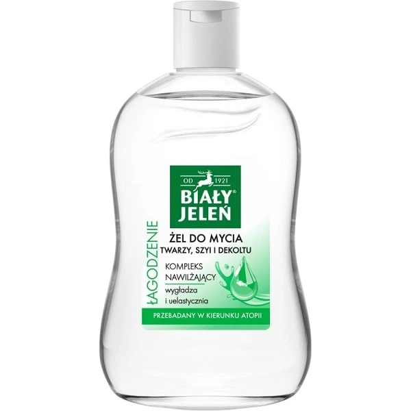 Biały Jeleń, żel do mycia twarzy, szyi i dekoltu, łagodzenie, 500ml