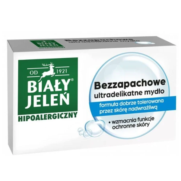 Biały Jeleń, mydło glicerynowe, bezzapachowe, 100g